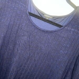 Torrid Women's heathered Navy ribbed sweater mini dress